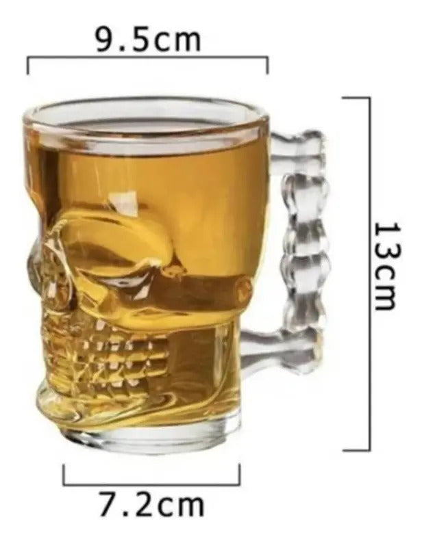 Vaso Cervecero Calavera Shopero Chopero Vidrio 480 Ml - vista 3
