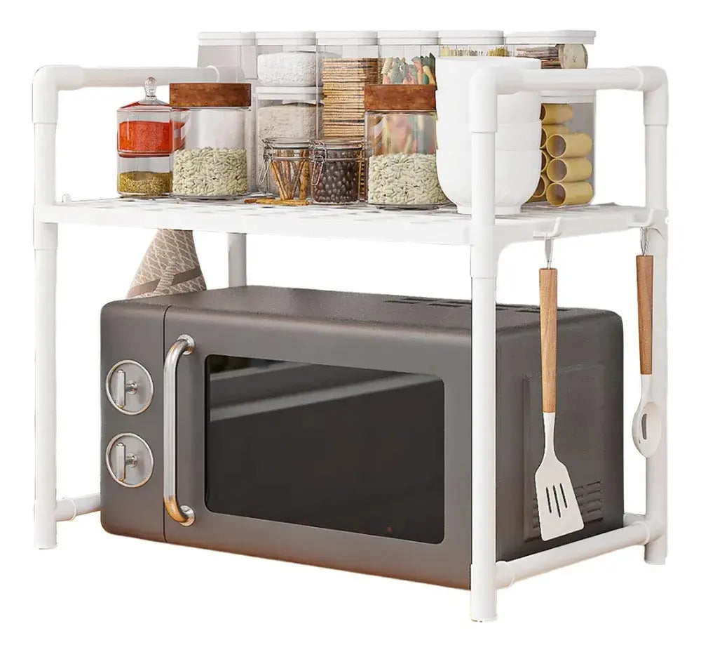 Rack Estante Organizador 2 Niveles De Cocina Para Microondas - vista 6