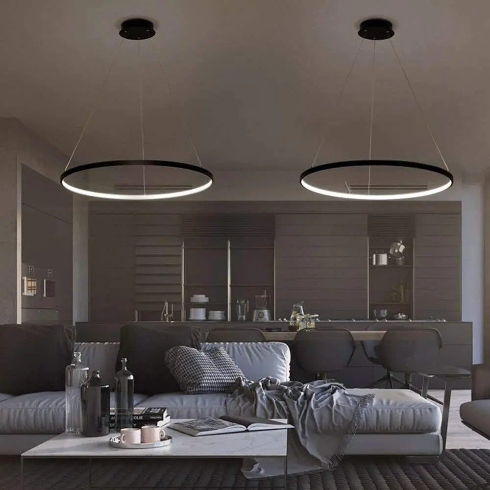 Lampara De Techo Colgante Led Diseño Moderno Aro 60cm 24w - vista 4