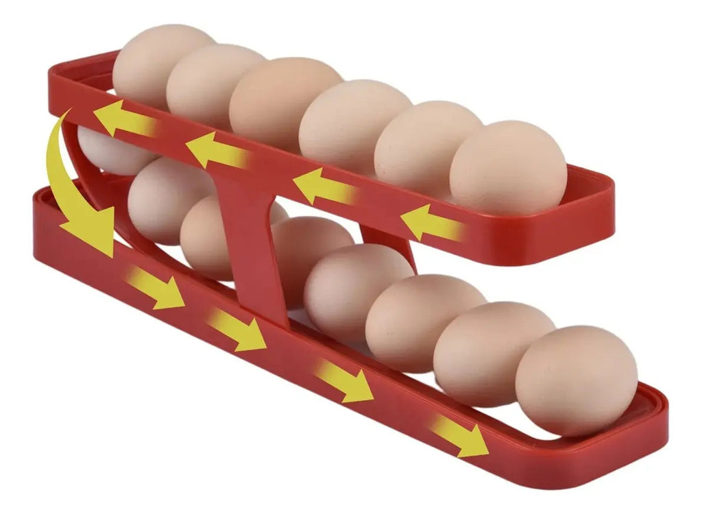 Huevera Organizador Dispensador De Huevos Automático 15 Unid