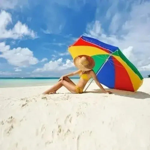 Sombrilla Playa Quitasol Verano Excelente Calidad 80cm - vista 5