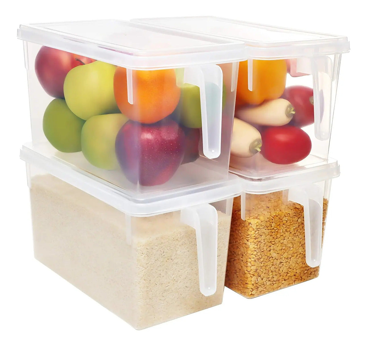 Organizador Para Refrigerador Contenedor Con Tapa Y Mango - vista 2