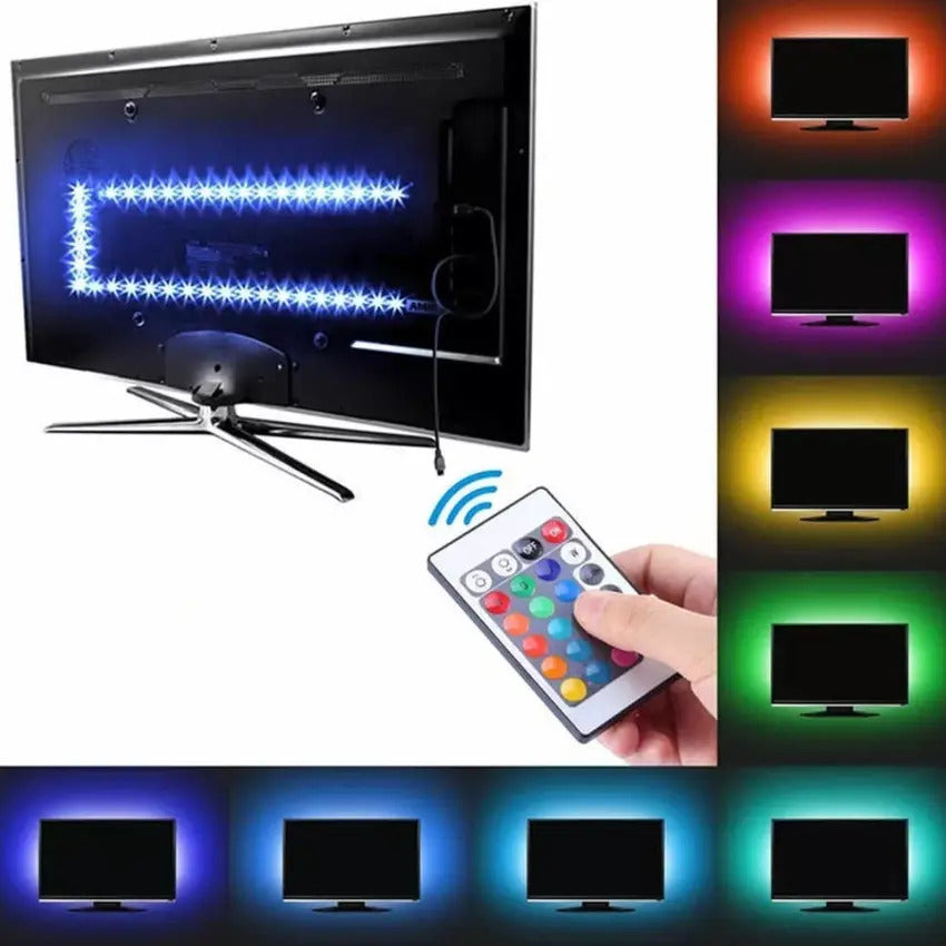 Luces Led Tira 16 Colores Cinta 5 Metros Led Rgb Control - vista 10