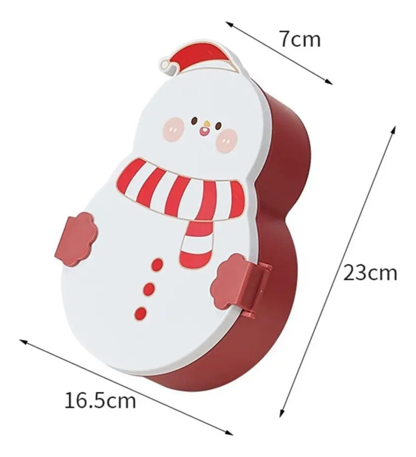Contenedor De Alimentos De Navidad Con Division Y Cubiertos - vista 3