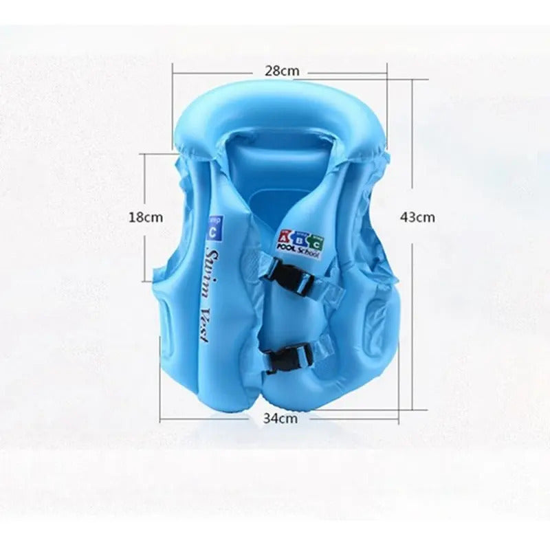 Chaleco Salvavidas Inflable Para Niños Ideal 3 A 10 Años - vista 2
