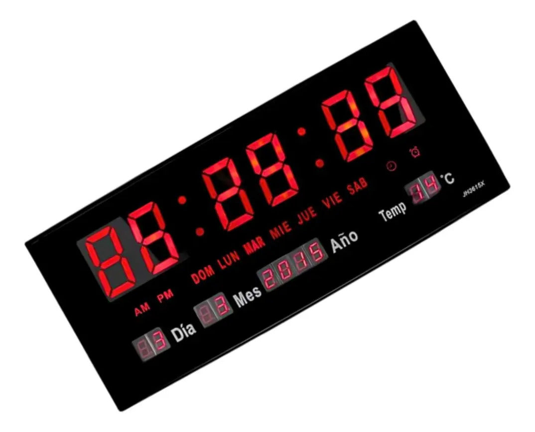 Reloj Digital Pared Mural Led Moderno Fecha Dia Temperatura - vista 4