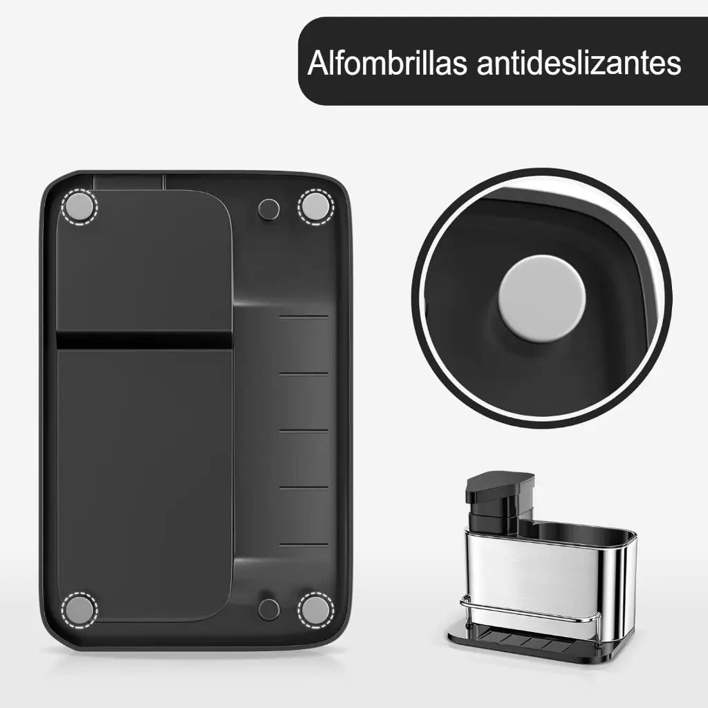 Dispensador De Jabon Con Porta Esponja Organizador Lavaplato - vista 5