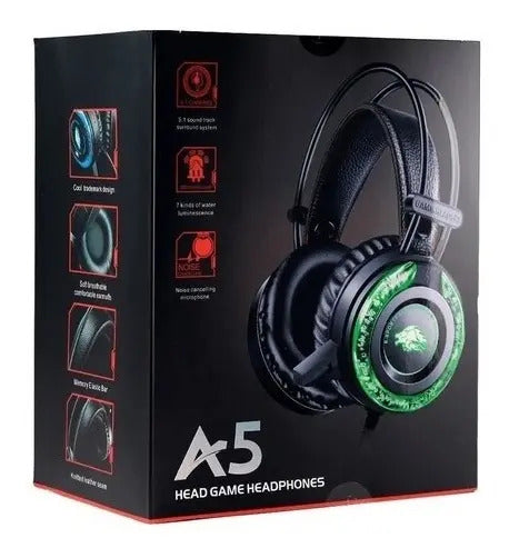 Audífono Headset A5 Con Luces Led - vista 2