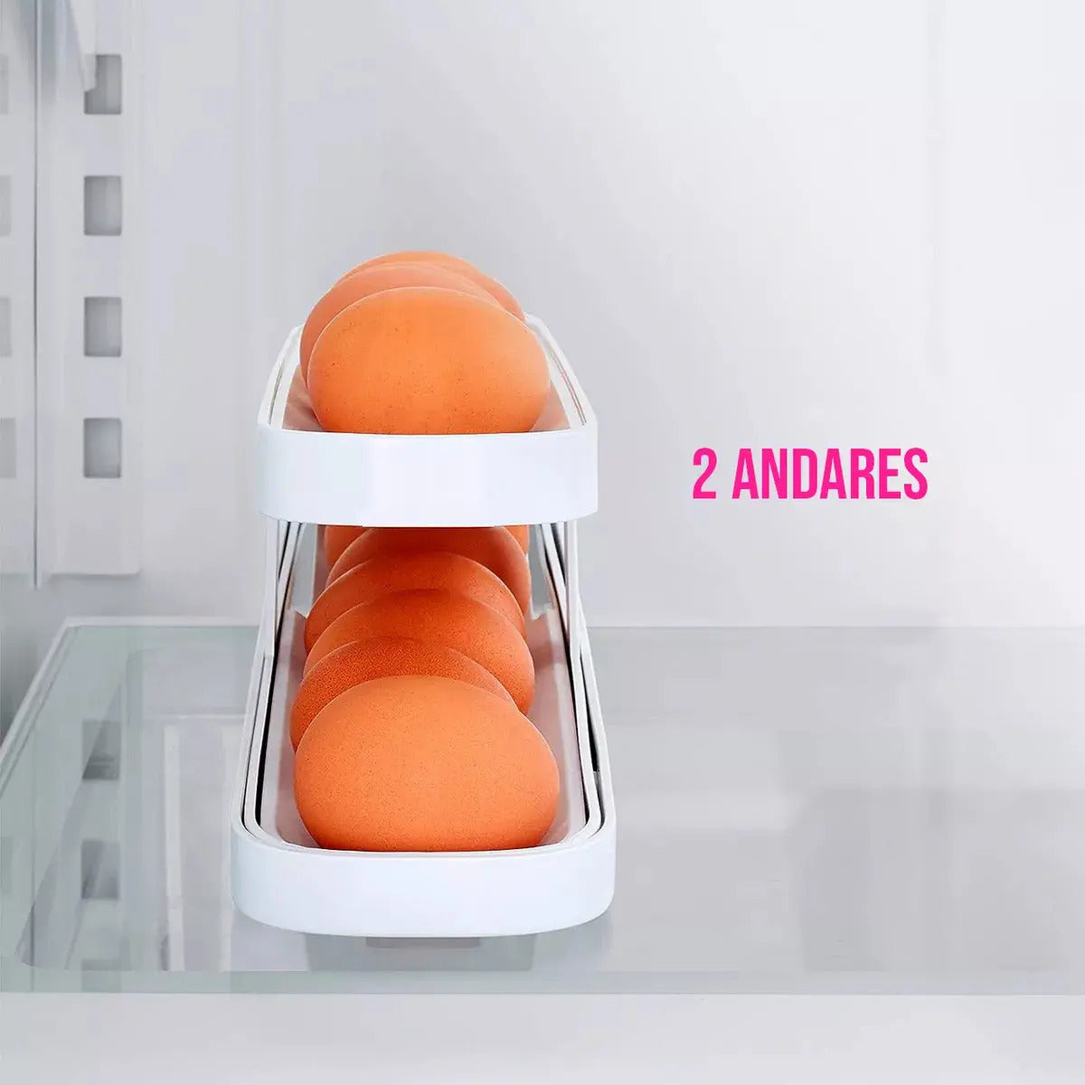 Huevera Organizador Dispensador De Huevos Automático 15 Unid - vista 8