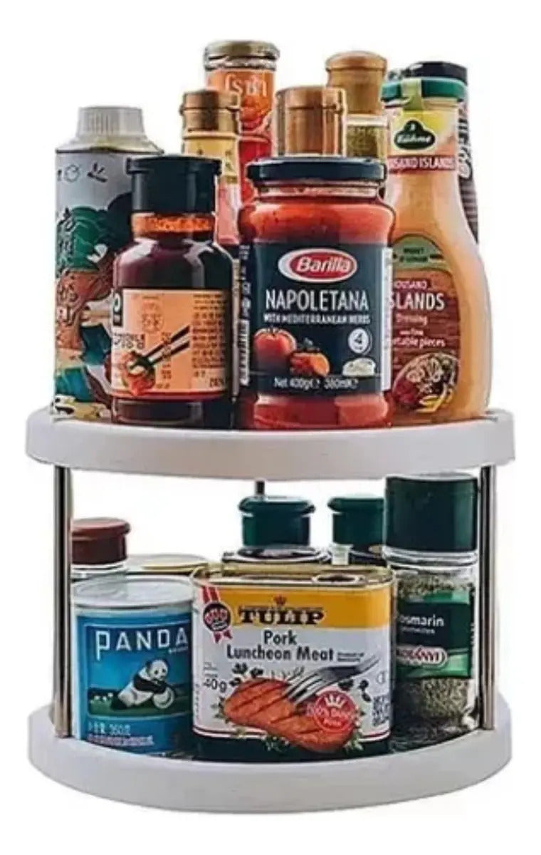 Especiero giratorio de cocina 2 niveles