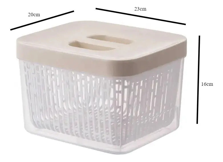 Contenedor De Alimentos Plastico Con Cesto Escurridor - vista 3
