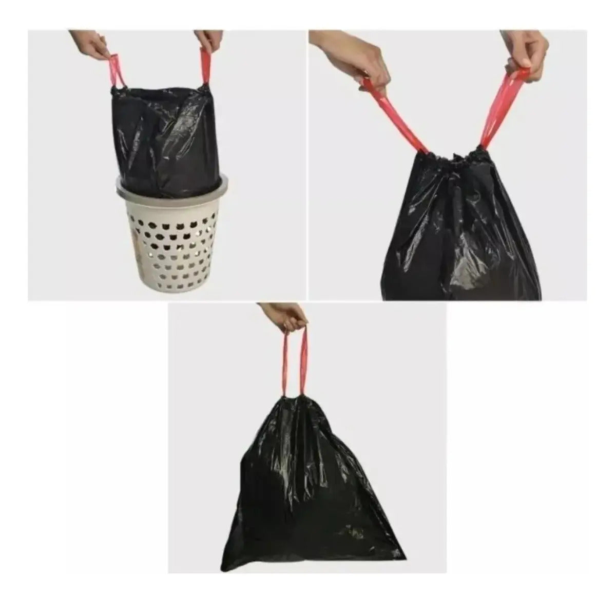 Pack 20 Bolsas De Basura Con Asa Cordon Cierra Fácil 20 L - vista 6