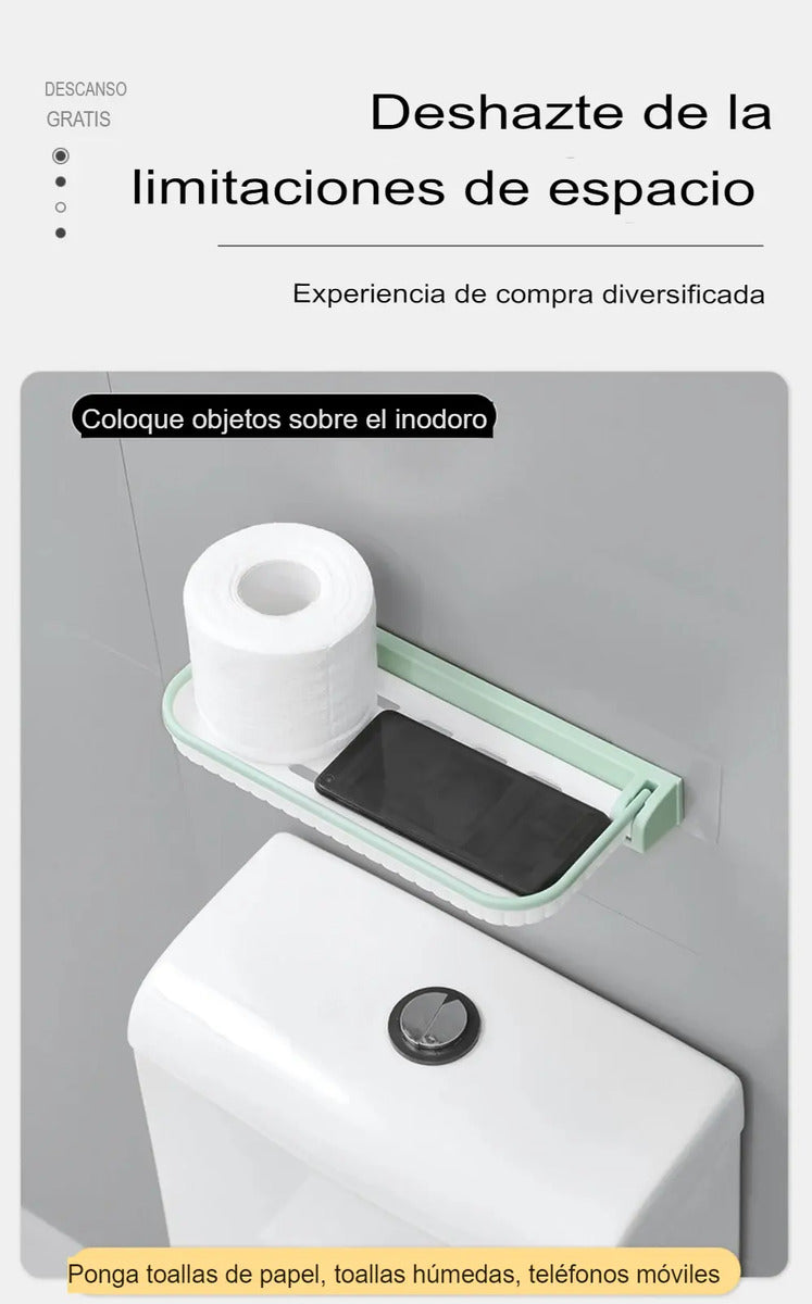 Repisa Flotante Organizador Baño Ducha Cocina Plegable Pared - vista 10