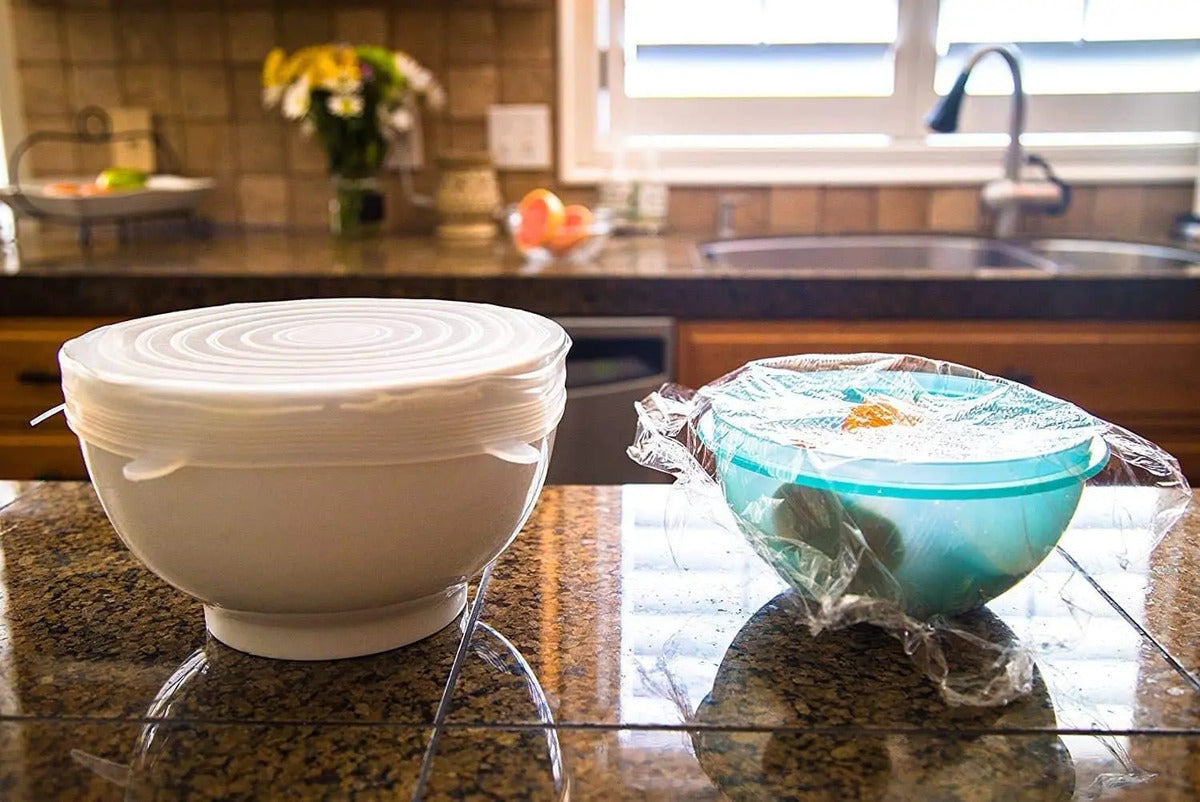 Set De 6 Tapas De Silicona Ajustables Para Alimentos Sellado - vista 12
