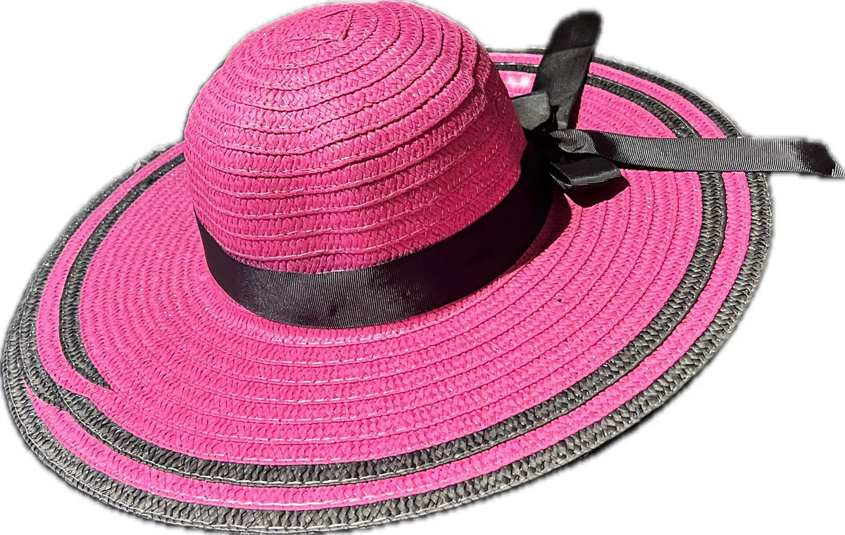 Sombrero de verano con lazo y borde negro