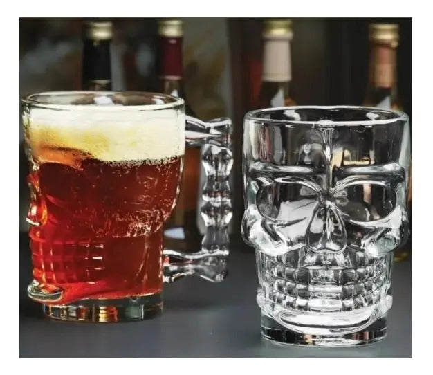 Vaso Cervecero Calavera Shopero Chopero Vidrio 480 Ml - vista 2