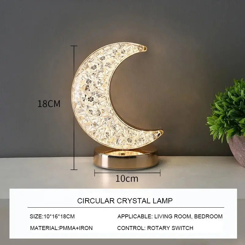 Lampara De Mesa Con Forma De Luna Recargable/touch - vista 4