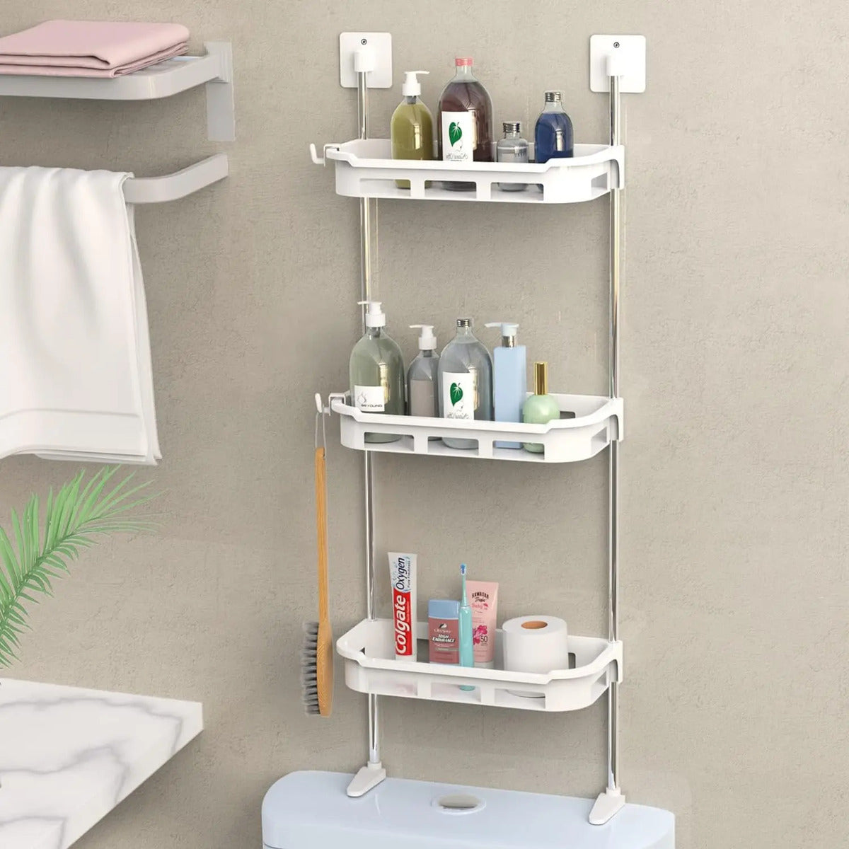 Repisa Organizadora Inodoro Baño Cocina Estante 3 Niveles - vista 2
