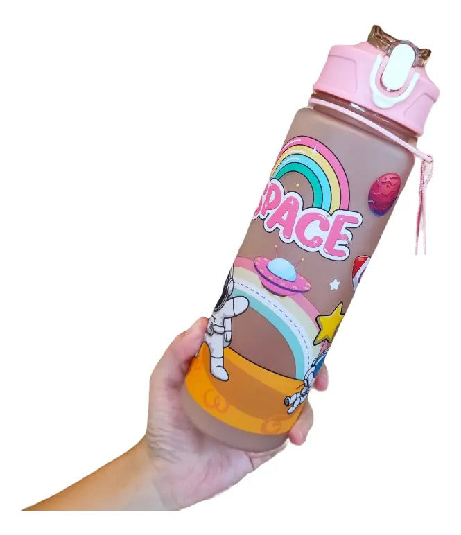Botella De Agua Deportiva Gym Escolar Diseño Astronauta - vista 11