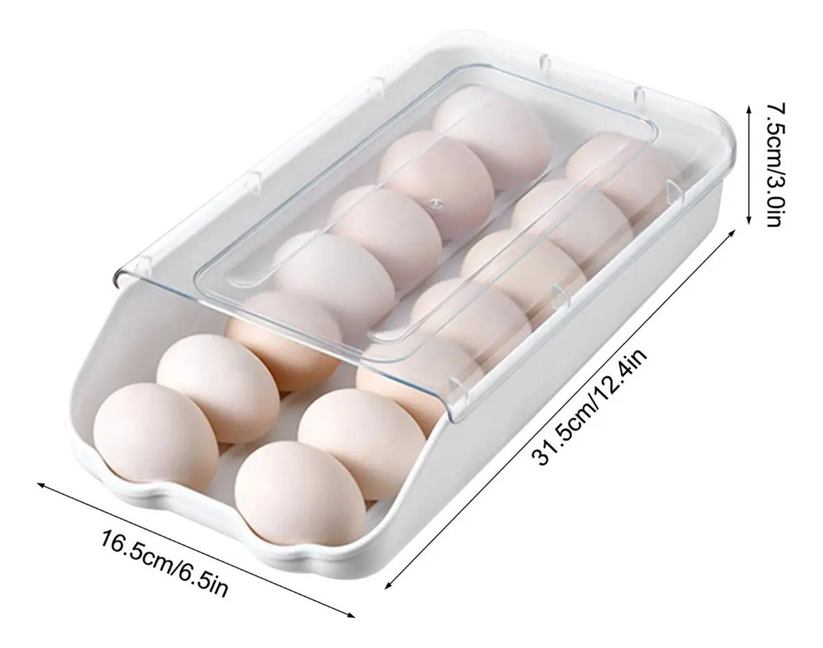 Organizador De Huevos Dispensador Huevos Automatico Apilable - vista 4
