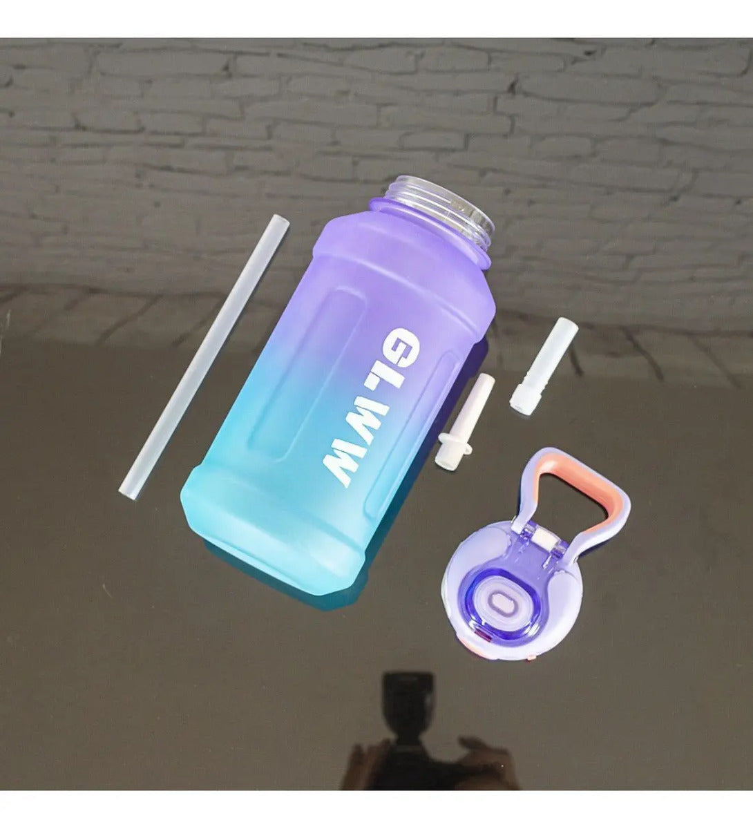 Botella De Agua Deportiva Gym Escolar 800ml Con Stickers - vista 6