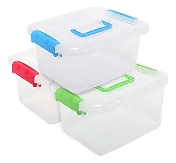 Caja Organizadora Con Tapa Y Asa Multiproposito 6 Litros - vista 3