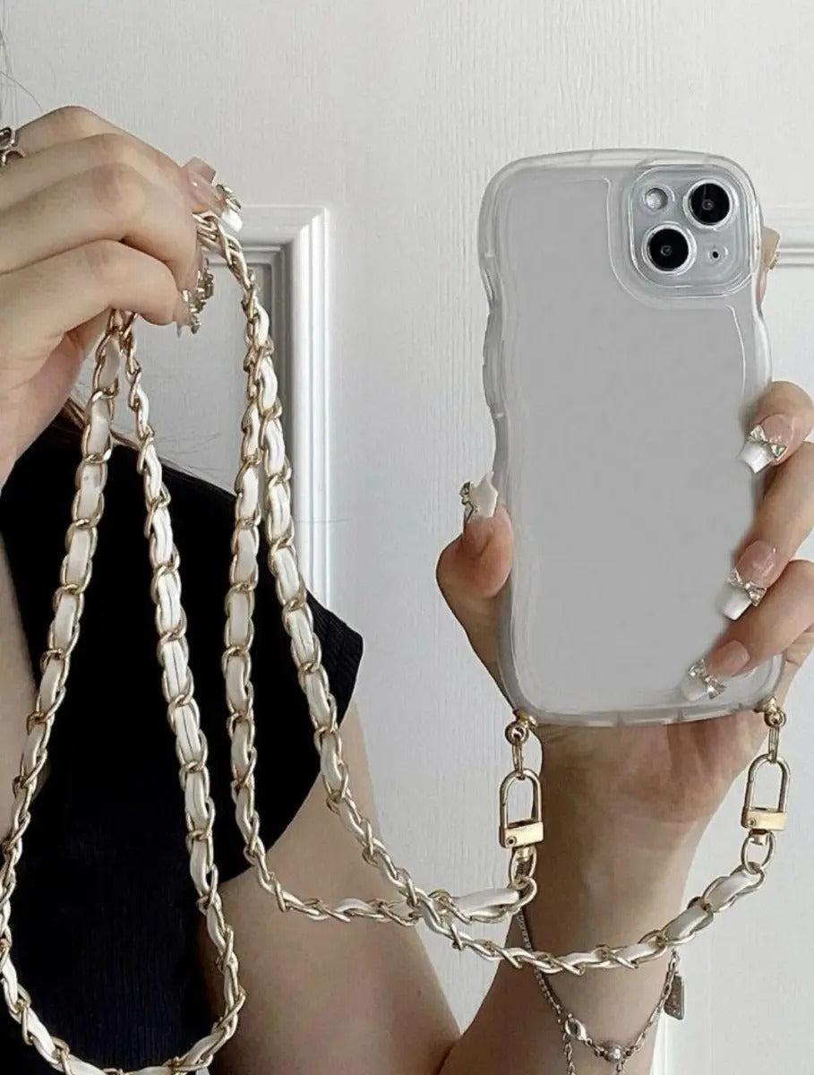 Funda Para Iphone13 Pro Transparente Con Cadena Colgante - vista 4