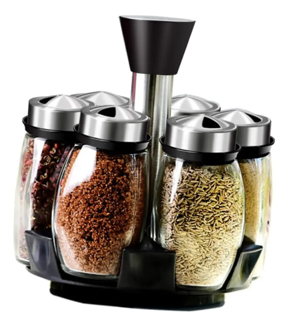 Set especiero giratorio 360 con 6 frascos