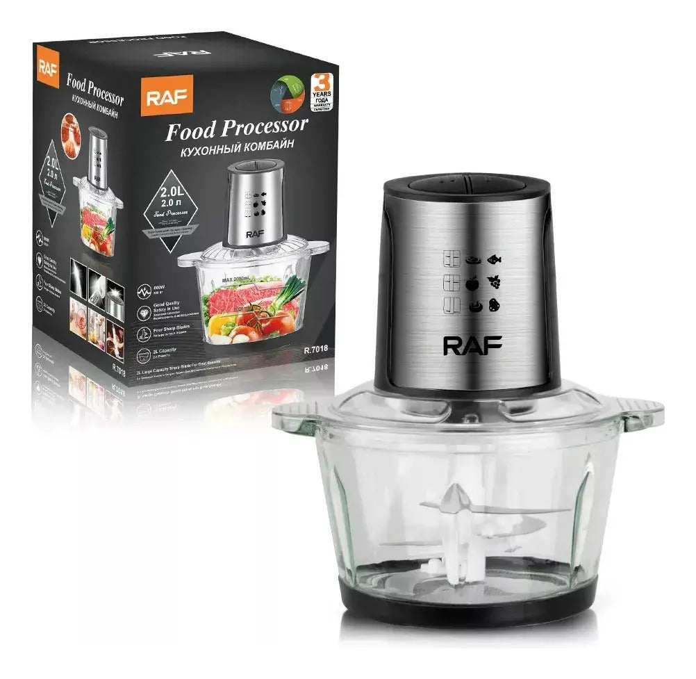 Procesador Alimentos Electrico Picadora Carne De Vidrio 800w - vista 10