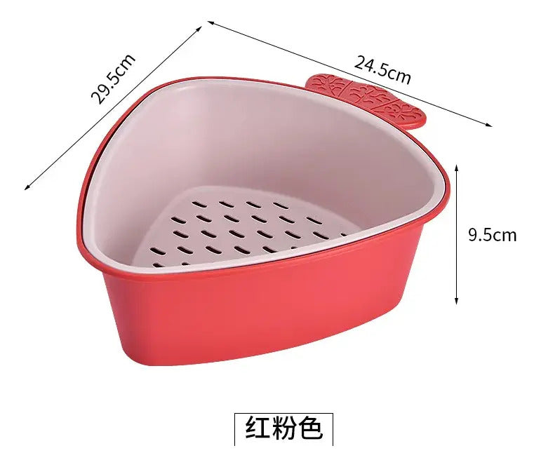 Contenedor De Alimentos Triangular Con Cesto Escurridor - vista 9