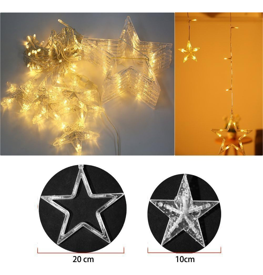 Luces De Navidad Cortina Led Guirnalda Cascada De Estrellas - vista 14