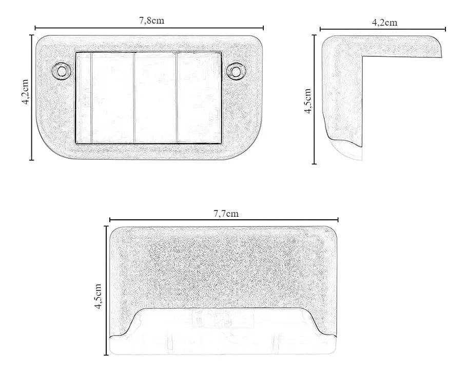 Pack 4 Focos Lampara Solar Led Escalera Pared Aplique Calida - vista 3