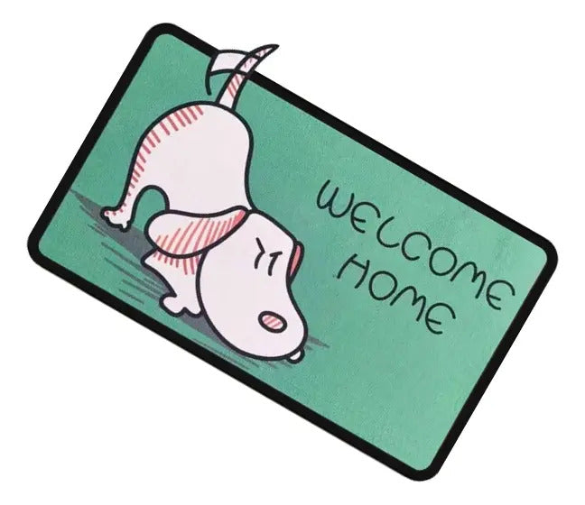 Limpia Pie Tapete Alfombra Motivo Animalitos Welcome Home - vista 3
