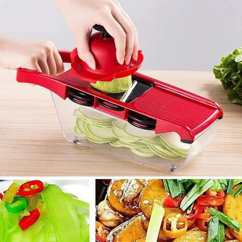Picador De Verduras Rallador Cortador Fruta Alimentos Manual - vista 6