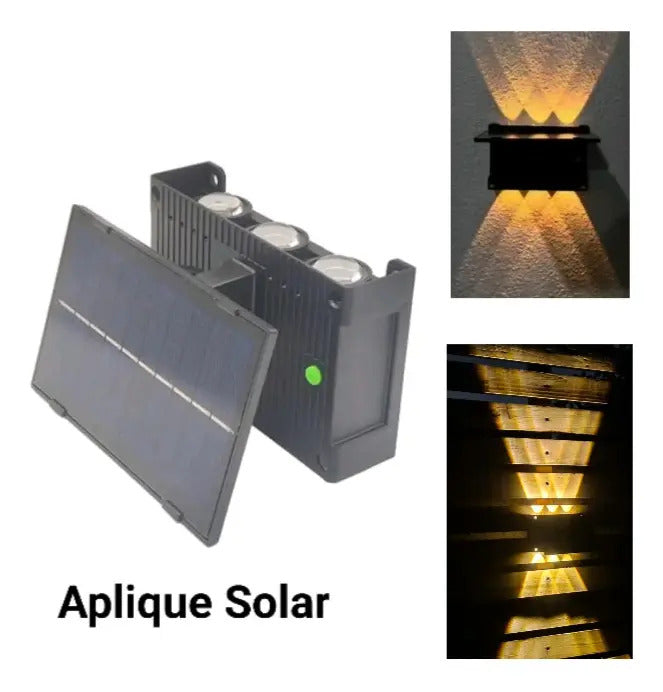 Lampara Solar Led Foco Solar Exterior Decorativo Aplique - vista 7