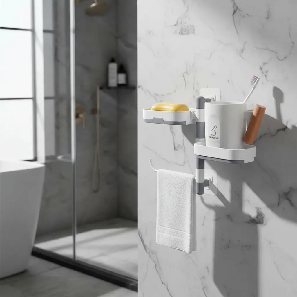 Organizador giratorio adhesivo para ducha
