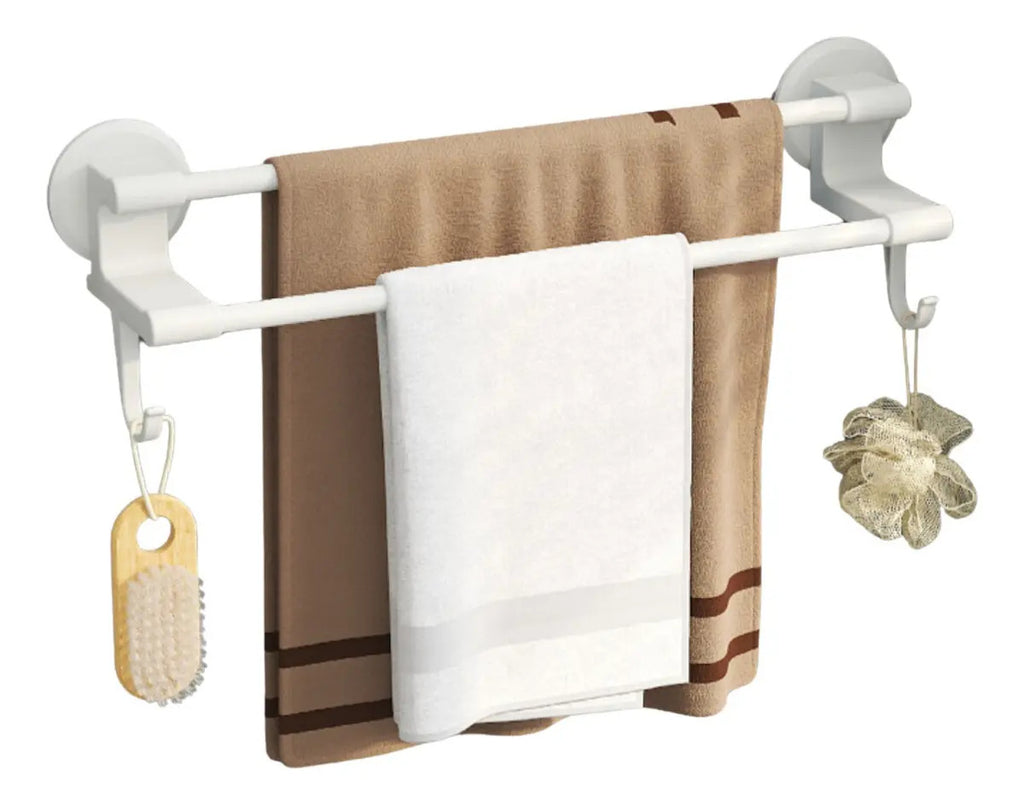 Soporte toallero de pared con barra doble