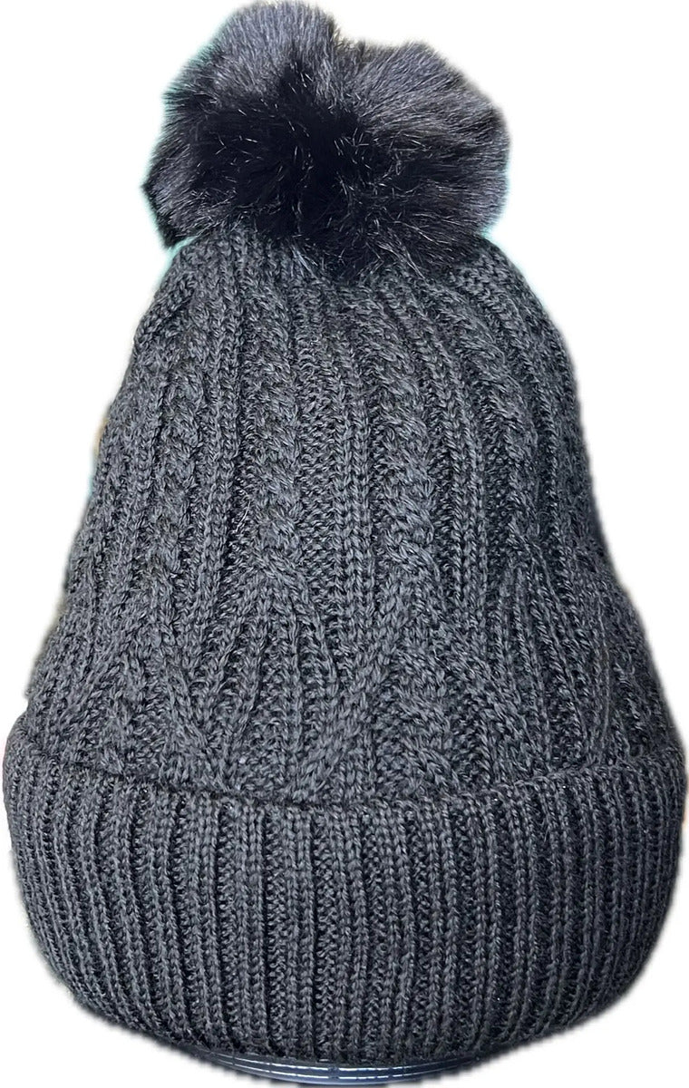 Gorro De Invierno Con Interior De Chiporro Y Pompon Peludo - vista 14
