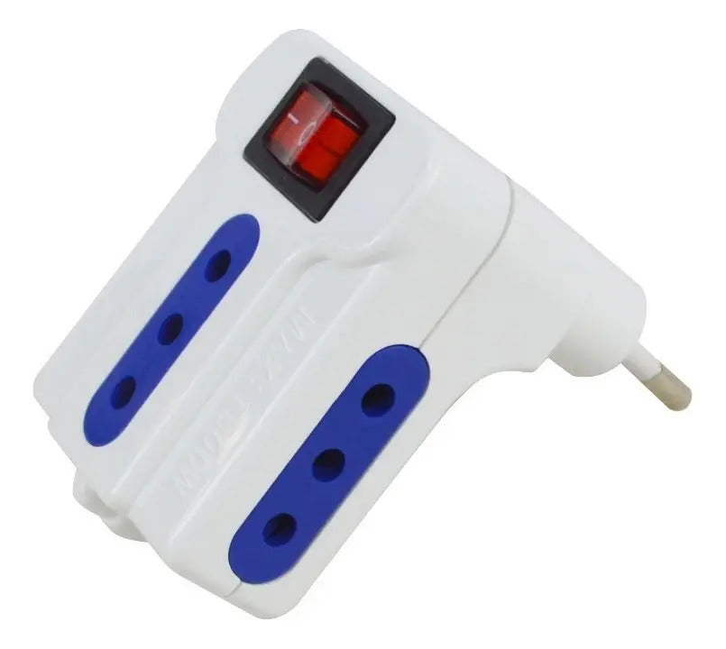 Adaptador Conector Enchufe Triple Interruptor 250v 10a 1500w - vista 2
