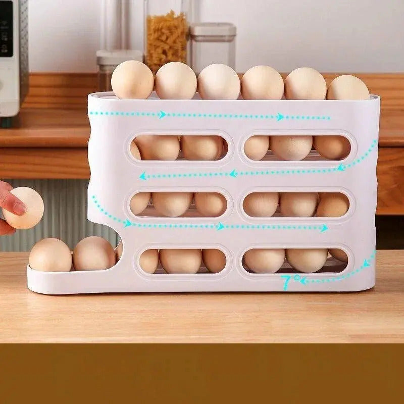 Organizador De Huevos Practico Dispensador Porta Huevos 26u - vista 5