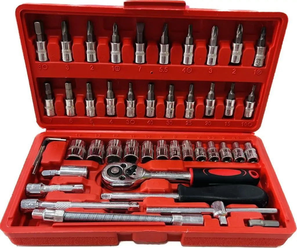 Kit De Herramientas Auto Chicharra Cuadrante 1/4 46 Piezas - vista 5