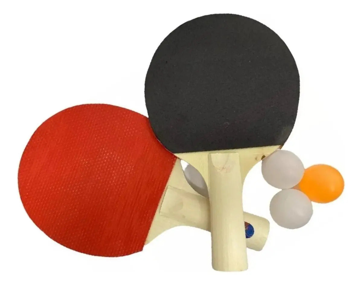 Pack Juego Ping Pong De 2 Raquetas + 3 Pelotas Juego Paletas - vista 2