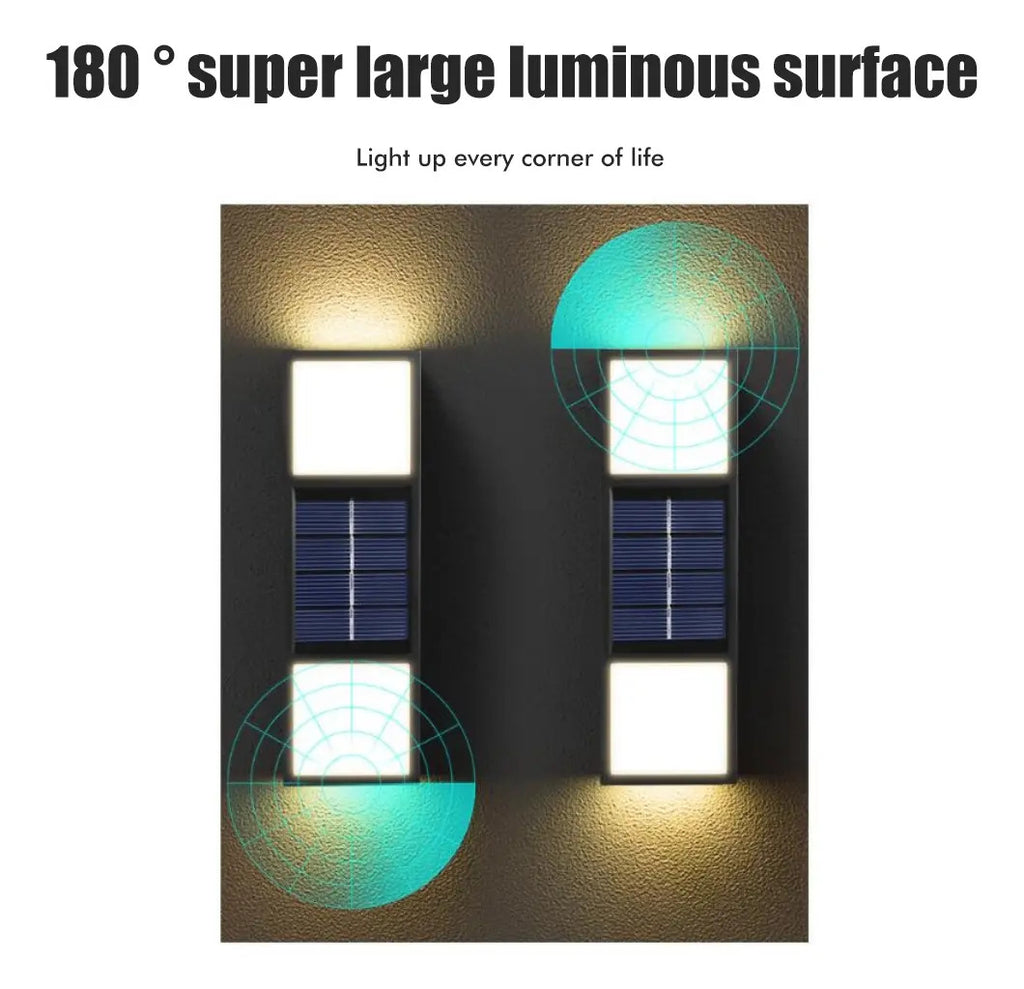 Pack 2 Luces Solares Foco Led Lampara Aplique Con Sensor Luz - vista 10