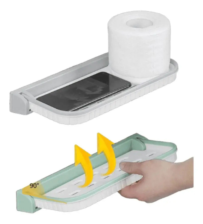 Repisa flotante plegable para baño o cocina