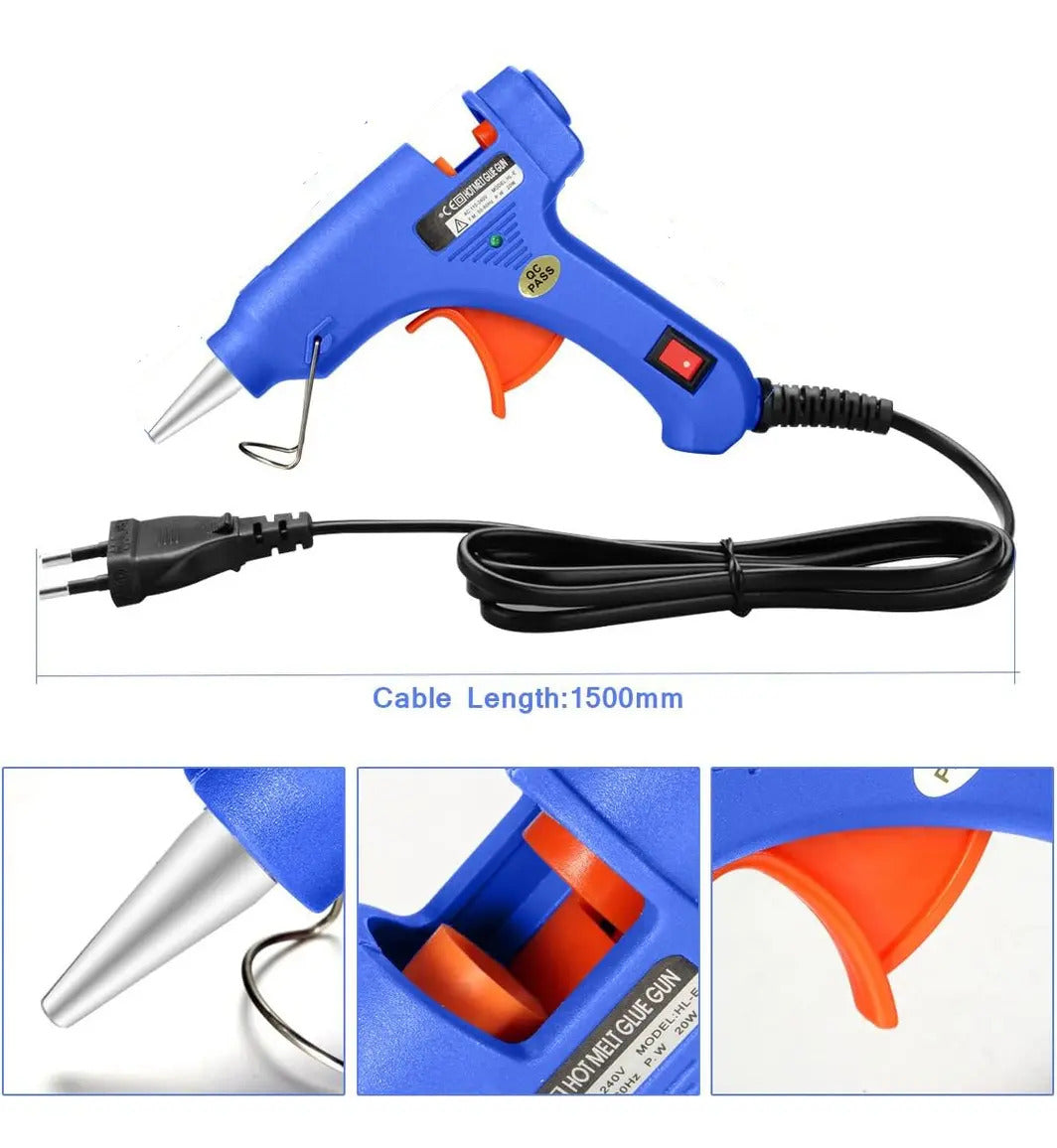 Pistola De Silicona Electrica 60w Mas 10 Barras Silicon 10mm - vista 2