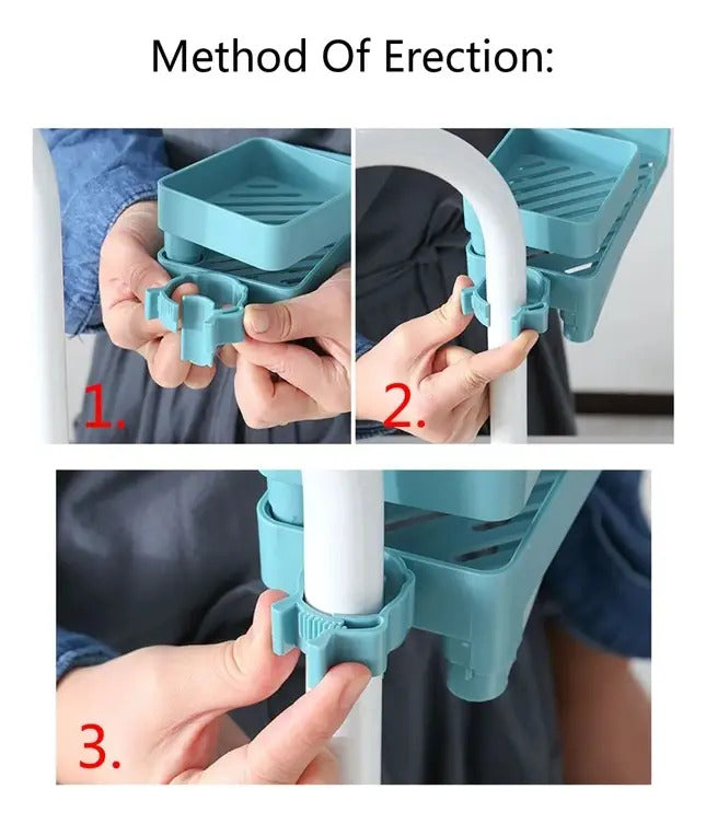 Soporte Porta Esponja Para Grifo Multiuso Tres Niveles - vista 9