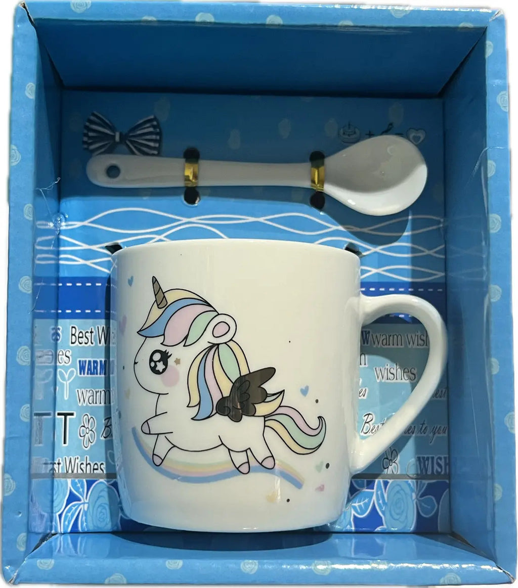 Taza De Cafe Con Cucharilla Lindo Diseño Kawaii Ideal Regalo - vista 9