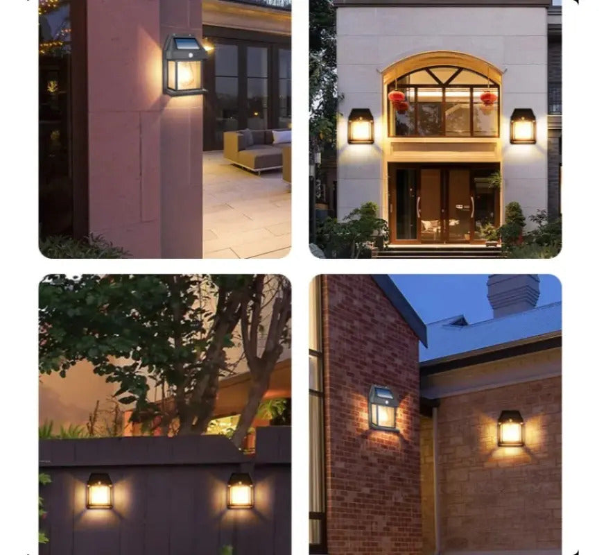 Lampara Solar De Pared Con Sensor Movimiento Aplique Muro - vista 6