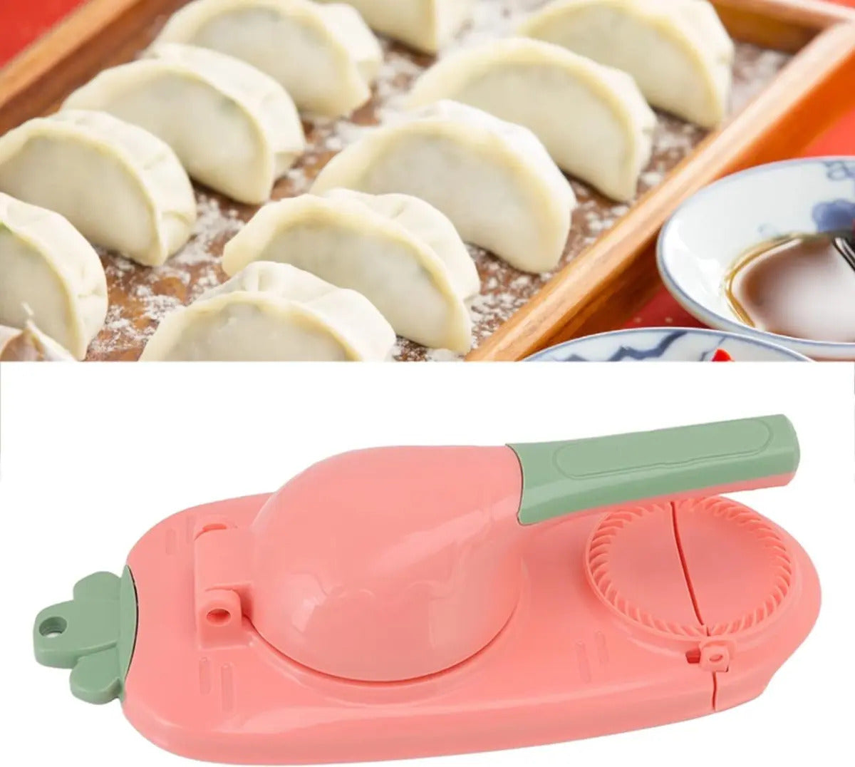 Maquina Para Hacer Mini Empanadas Dumpling Con Prensa 2 En 1 - vista 8