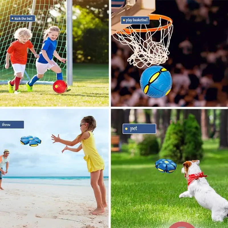 Pelota Frisbee 2 En 1 Juguete Perro Niño Con Luces Platillo - vista 14